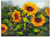 Wandbild ARTLAND "Das Erwachen der Sonnenblumen IV" Bilder Gr. B/H: 80 cm x 60...