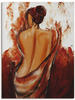 Wandbild ARTLAND "Frau in rot" Bilder Gr. B/H: 60 cm x 80 cm, Leinwandbild Frau