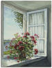 Artland Wandbild "Geranien am Fenster", Blumen, (1 St.)