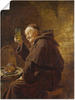 Artland Wandbild "Mönch bei der Weinprobe.", Mann, (1 St.), als Leinwandbild,...