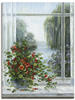 Wandbild ARTLAND "Kapuzinerkresse am Fenster" Bilder Gr. B/H: 60 cm x 80 cm,