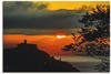 Leinwandbild ARTLAND "Sonnenuntergang San Sebastian Donostia" Bilder Gr. B/H:...