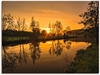 Leinwandbild ARTLAND "goldener Morgen" Bilder Gr. B/H: 120 cm x 90 cm,...