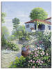 Wandbild ARTLAND "Italienischer Garten I" Bilder Gr. B/H: 60 cm x 80 cm,...