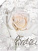 Artland Wandbild "In Lettern - Rose", Blumen, (1 St.), als Alubild, Outdoorbild,