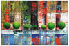 Wandbild ARTLAND "Skyline Vancouver Downtown abstrakt" Bilder Gr. B/H: 120 cm x...
