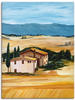 Wandbild ARTLAND "Sommer in der Toskana" Bilder Gr. B/H: 45 cm x 60 cm,...