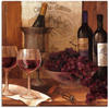 Artland Leinwandbild "Vintage Wein", Getränke, (1 St.), auf Keilrahmen gespannt