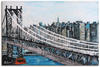 Leinwandbild ARTLAND "New York Brooklyn Bridge" Bilder Gr. B/H: 60 cm x 40 cm,