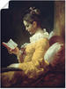 Artland Wandbild "Lesendes Mädchen. Um 1776", Frau, (1 St.)