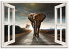 Wandbild ARTLAND "Elefant auf Straße" Bilder Gr. B/H: 100 cm x 70 cm,...