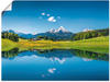Artland Wandbild "Landschaft in den Alpen", Berge, (1 St.), als Alubild,...