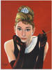 Wandbild ARTLAND "Audrey Hepburn Porträt" Bilder Gr. B/H: 45 cm x 60 cm,