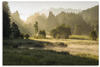 Wandbild ARTLAND "Sommermorgen in den Alpen" Bilder Gr. B/H: 90 cm x 60 cm,