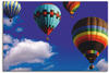 Leinwandbild ARTLAND "Heißluftballons am Himmel" Bilder Gr. B/H: 90 cm x 60 cm,