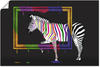 Artland Wandbild "Das Regenbogen Zebra", Animal Fantasy, (1 St.), als...