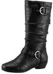 Stiefel ANISTON SHOES, Damen, Gr. 37 (4,5), Varioschaft, schwarz, Lederimitat,