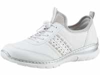 Slip-On Sneaker RIEKER Gr. 36, weiß (weiß, beige) Damen Schuhe Sneaker Bestseller