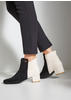 Stiefelette LASCANA Gr. 36, schwarz (schwarz, creme) Damen Schuhe