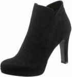 Stiefelette TAMARIS, Damen, Gr. 36, schwarz, Textil, Veloursleder, unifarben, Schuhe