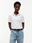 Poloshirt TOMMY HILFIGER "1985 SLIM PIQUE POLO SHORT SLEEVE", Damen, Gr. S (36),
