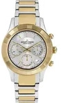 Chronograph JACQUES LEMANS "Venice", gold (silbergoldfarben, wei&szlig;), Armbanduhren,
