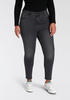 Skinny-fit-Jeans LEVI'S PLUS "721 PL HI RISE SKINNY" Gr. 18 (48), Länge 32, schwarz