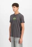 T-Shirt ALPHA INDUSTRIES "Basic T-Shirt ML", Herren, Gr. S, grau (vintage grau),