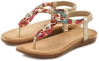 Zehentrenner LASCANA "Sommerschuh, Sandalette, offener Schuh", Damen, Gr. 36, bunt,