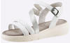 Sandalette TAMARIS Gr. 36, silberfarben (weiß, silber) Damen Schuhe Sandalen