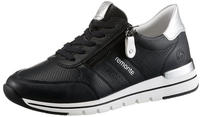Keilsneaker REMONTE, Damen, Gr. 40, silber (nachtblau, silberfarben), Leder,