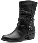 MARCO TOZZI Cowboy Stiefelette, Blockabsatz, Kurzstiefel, Westernstiefelette mit