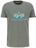 T-Shirt ALPHA INDUSTRIES "ALPHA Men - T-Shirts Basic T Rainbow Ref." Gr. XS,...