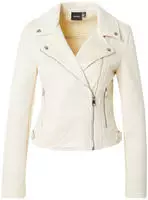Bikerjacke VERO MODA "VMJOSE SHORT FAUX SUEDE JACKET GA NOOS", Damen, Gr. S, beige