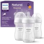 Philips AVENT Babyflasche "Natural Response SCY903/03" 3 St&uuml;ck, 260ml, ab dem 3.
