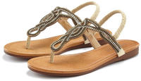 Zehentrenner LASCANA "Sommerschuh, offener Schuh", Damen, Gr. 37, beige,