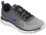 Wanderschuh SKECHERS "Track", Kinder, Gr. 39, grau (grau, blau), Obermaterial:...