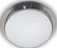 NIERMANN Deckenleuchte "Opal matt, Dekorring Nickel matt, LED", grau (nickel matt),