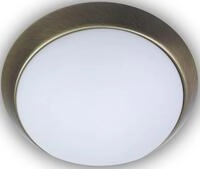 NIERMANN Deckenleuchte "Opal matt, Dekorring Altmessing", gold (altmessing), 3, &Oslash;