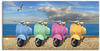 Wandbild ARTLAND "Vespa-Roller in bunten Farben" Bilder Gr. B/H: 100 cm x 50 cm,