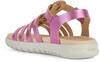 Sandale GEOX "J SANDAL SOLEIMA GIR" Gr. 28, pink (fuchsia) Kinder Schuhe