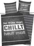 Herding Young Collection Wendebettw&auml;sche "Spr&uuml;che" 2 Stk. mit lustigem Spruch