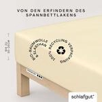 Schlafgut Spannbettlaken "PREMIUM Mako-Zwirn-Jersey, 220 g/m&sup2;, 95%...