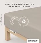 Schlafgut Spannbettlaken "PURE Bio-Baumwolle mit Elasthan, 170 g/m&sup2;, Bettlaken,