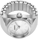 Uhrenring FOSSIL "WATCH RING", silber (silberfarben), Armbanduhren, Damen,...