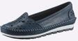 Slipper GEMINI, Damen, Gr. 37, blau (dunkelblau), Glattleder, Schuhe Slipper