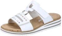 Rieker Pantolette, Keilabsatz, Sommerschuh, Schlappen mit praktischen Klettriemchen