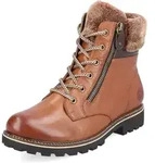 Schn&uuml;rstiefelette REMONTE "Remonte Stiefelette Glattleder", Damen, Gr. 37, braun