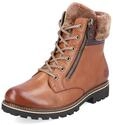 Schn&uuml;rstiefelette REMONTE "Remonte Stiefelette Glattleder", Damen, Gr. 37, braun