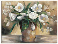 Artland Leinwandbild "Combination der Reinheit I", Blumen, (1 St.)